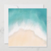 Plage mariage aquarelle île Invitation (Dos)