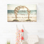 Plage Mariage Arbor Rosesl Bannière Mariage (En situation)