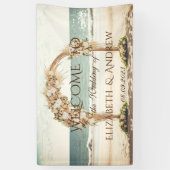 Plage Mariage Arbor Rosesl Bannière Mariage (Vertical)