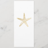 Plage Mariage Blue Gold Starfish Menu moderne (Dos)