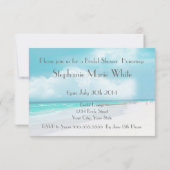 Plage Mariage de douche nuptiale Invitation (Dos)