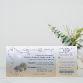 Plage Mariage Embarquement Vintage Invitations de (Debout devant)