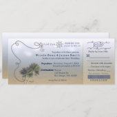 Plage Mariage Embarquement Vintage Invitations de (Devant / Derrière)