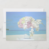 Plage Mariage Floral Invitation (Dos)