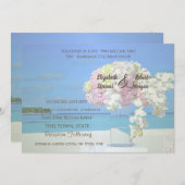 Plage Mariage Floral Invitation (Devant / Derrière)