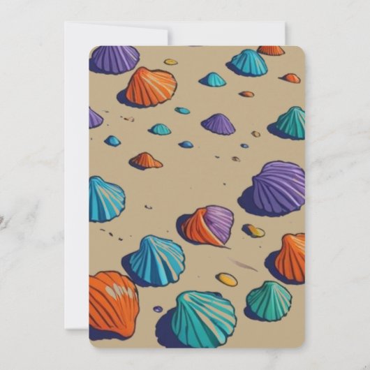 Plage Mariage Invitation / Aquarelle Mariage Inv (Dos)