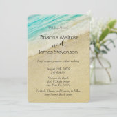 Plage Mariage Invitation Simple et élégant (Debout devant)