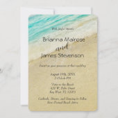 Plage Mariage Invitation Simple et élégant (Devant)