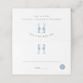 Plage Mariage Lieu Cartes Repas Choix Hippocampe (Extérieur déplié)