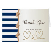 Plage Mariage Marine Rope, Coeurs, Stripes (Devant Horizontal)