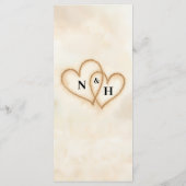 Plage Mariage Menu Modèle avec Aquarelle Océan (Dos)