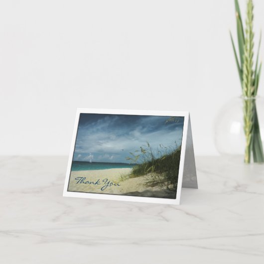 Plage Mariage Merci Cartes (Devant)