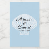 Plage Mariage Mini Vin Étiquette Plage de bord de  (Étiquettes simples)