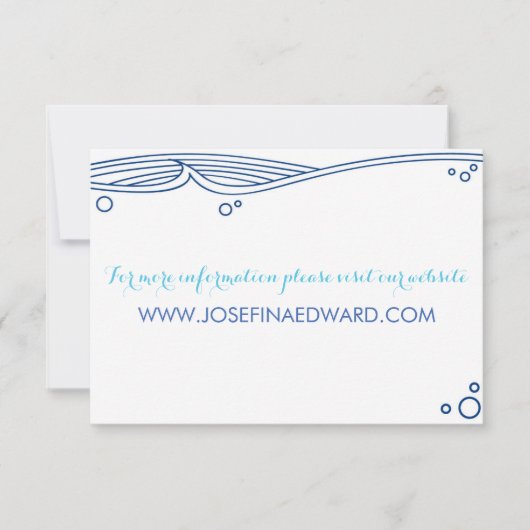 Plage Mariage Ocean Waves - Carte de site Web (Devant)