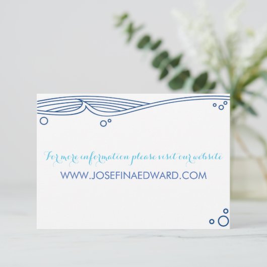 Plage Mariage Ocean Waves - Carte de site Web (Debout devant)