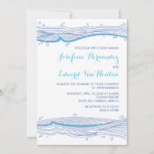 Plage Mariage Ocean Waves Invitations (Devant)