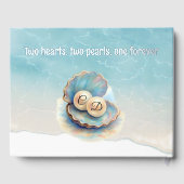 Plage Mariage Pearls Shell Elégant thème Océan (Verso)