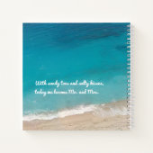 Plage Mariage personnalisé Sandy Waves Livre d'or (Dos)