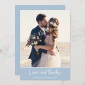 Plage Mariage Photo Merci Cartes (Devant / Derrière)