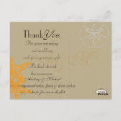 Plage Mariage Photos Merci cartes postales (Dos)