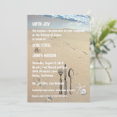Plage Mariage Répétition Dîner Invitation (Debout devant)