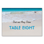 Plage Mariage Thème Escort Table Cartes de siège (Dos)