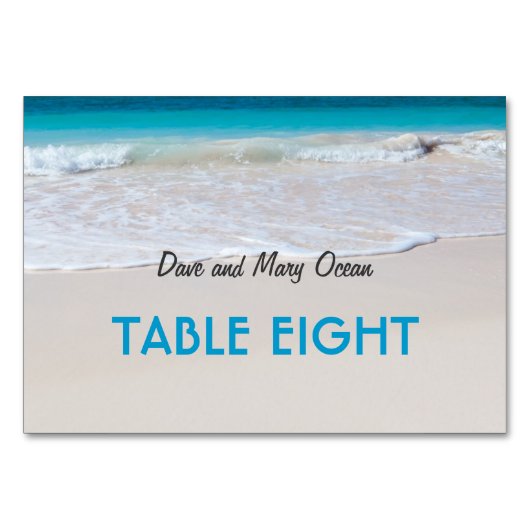 Plage Mariage Thème Escort Table Cartes de siège (Devant)