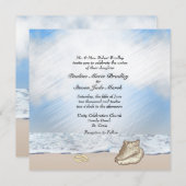 Plage Mariage Thème Invitation (Devant / Derrière)