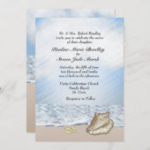 Plage Mariage Thème Invitation (Devant / Derrière)