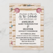 Plage Mariage / Toutes les occasions Invitation Ve (Devant / Derrière)