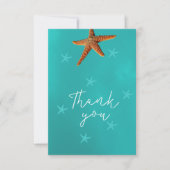 Plage mer mariage étoile de mer merci script aqua (Devant)