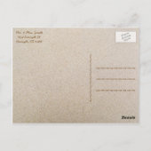 Plage "Merci" Note Carte postale-Envoyer en lune d (Dos)