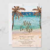 plage Mlle à Mme nuptiale douche invitation (Devant)