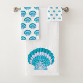Plage moderne Nautique Turquoise Blue Seashell She (En situation)