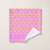 Plage moderne Peach Tropical Seashell Shell Beach (Gant de toilette)