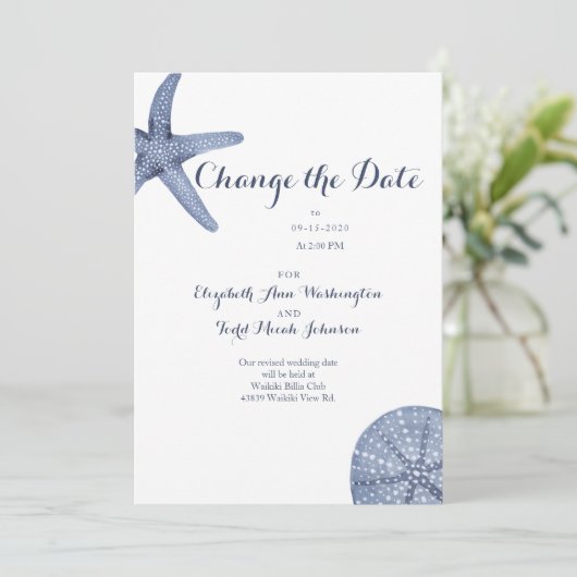 Plage Modifier la carte d'aquarelle Date (Debout devant)