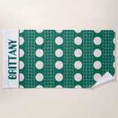 Plage Motif de sports de volley ajouter nom serviette de (Devant)