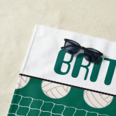 Plage Motif de sports de volley ajouter nom serviette de (En situation)
