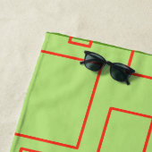Plage Motif moderne vert design géométrique Serviette de (En situation)