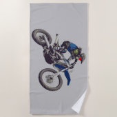 Plage MOTOCROSS serviette de plage. (Devant)