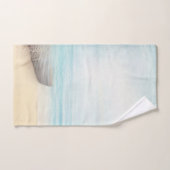 Plage nautique avec Rowboat & Fishing Net (Serviette à main)