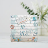 Plage nautique | FAIRE-PART DE MARIAGE (Debout devant)