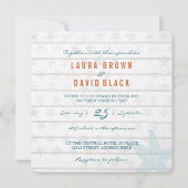 Plage nautique | Invitation photo Mariage (Dos)