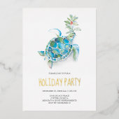 Plage Noël Fête Invitation (Recto)