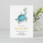 Plage Noël Fête Invitation (Debout devant)