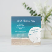Plage Noël Nouvel An Fête Invitation (Debout devant)
