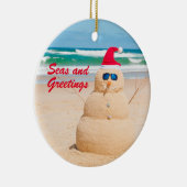 Plage Noël Ornement de Noël Snowman (Droite)