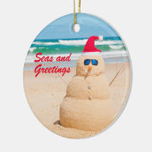 Plage Noël Ornement de Noël Snowman (Gauche)