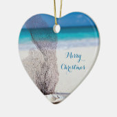 Plage Noël Ornements Coeur Corail (Gauche)