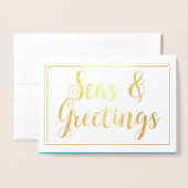 Plage Noël Starfish Seas n Carte de voeux (Devant avec enveloppe)